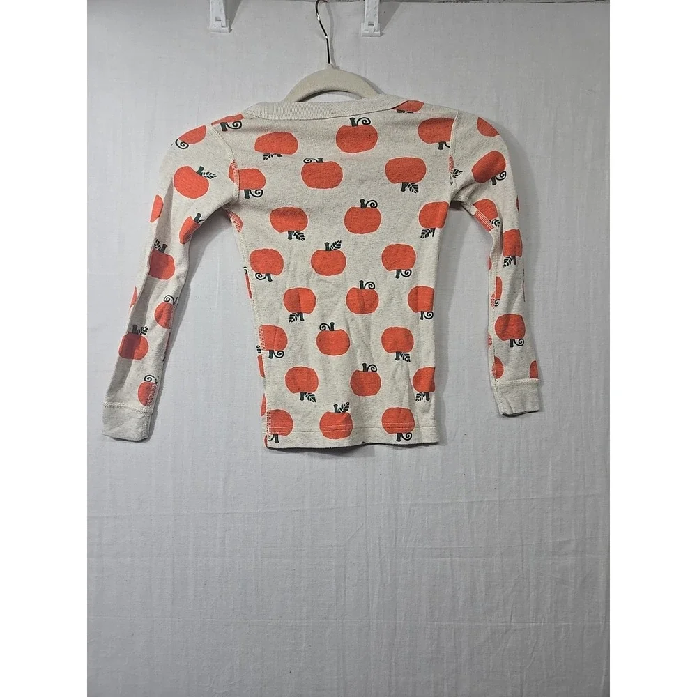 Hanna Andersson Organic Cotton Fall Pumpkin Long Sleep‎ PJ Top Girl's Size 5